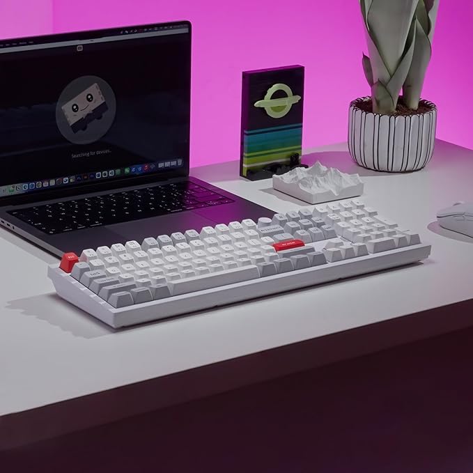 Keychron Q6 Pro Full Aluminum RGB Wireless/Wired Custom Mechanical Keyboard for Mac Windows Linux, Full-Size QMK/VIA Programmable Knob KSA Double-Shot PBT Keycaps Hot-Swappable K Pro Red Switch-White