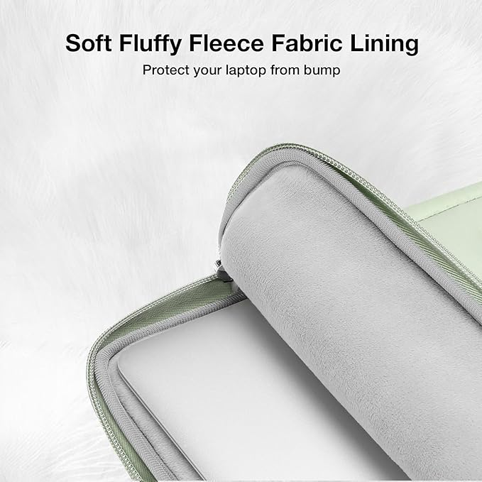 MOSISO 15-15.6 inch Laptop Case, 16 inch Puffy Laptop Sleeve Compatible with MacBook Pro 16 M4 M3 M2 M1, HP, Dell, ASUS, Lenovo Notebook, Rectangle Quilted Puffer Computer Bag for Women, Sage Green