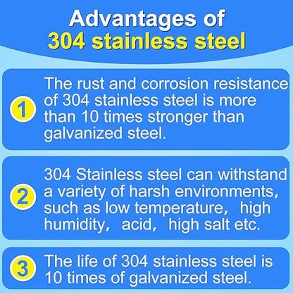 18 Gauge 1/4" Narrow Crown 304 Stainless Steel Staples 1 Inch 960 Counts for 18 GA Pneumatic or Electric Stapler or Staple Gun