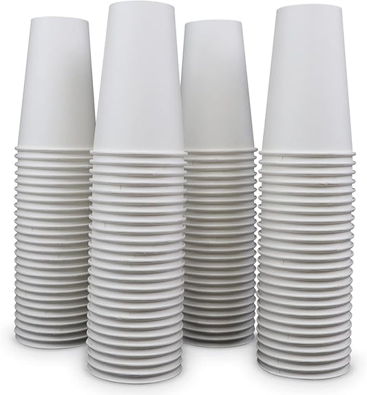 Paper Cold Cups for Juice & Soda 16 oz Made in USA | Food-Grade Bulk 1000 Count Cups for Restaurants | Recyclable Disposable 16 Ounce White Cups for Cold Fountain Drinks & Smoothies