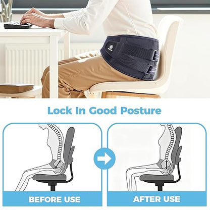 Ultra Sacroiliac SI Hip Belt for Women and Men, [Upgraded Medical-Grade] Adjustable Breathable Hip Brace, Sciatica Pain Relief Devices, Trochanter Brace for Relieving Lower Back Pain, Pelvic Pain & Sciatica (Large)