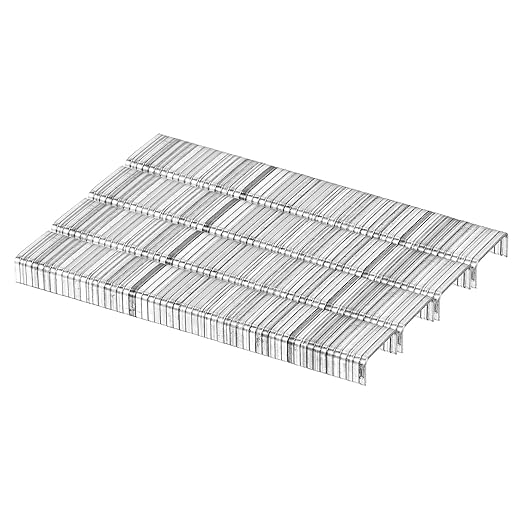 uxcell 20 Gauge Narrow Crown Staples 7/16" x1/4", 2250Pcs Galvanized Steel for Pneumatic, Electric Stapler, White