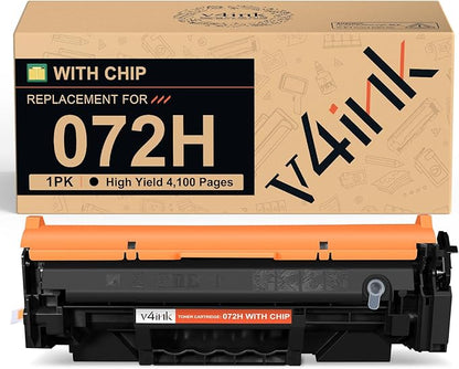 v4ink 072H 072 Black Toner Cartridge Replacement for Canon 072 072H High Capacity Toner for Canon imageCLASS MF284dw MF287dw MF288dw MF289dw LBP172dw LBP170 MF280 Series Printer, Support for Fax