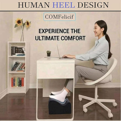 Foot Rest for Under Desk at Work,at Work Soft Ergonomic Footrest,Support Foot Pillow,Heel Chair,Leg Elevation Pillow,(Black) (Black)