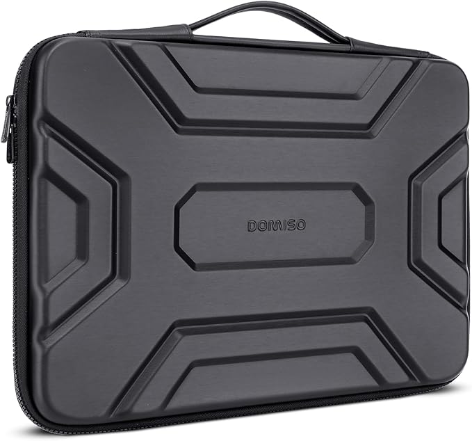 DOMISO 14 inch Laptop Sleeve with Handle Shockproof Computer Bag Waterproof EVA Protective Carrying Case for 14" HP Dell Asus Lenovo Laptop, Black