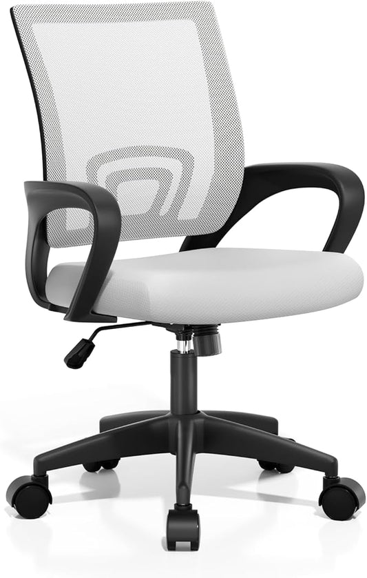 Athena Collection Office Chair - 330Lbs, Breathable Mesh Desk Chair Thickness Cushion with Lumbar Support & Armrest, Rolling Swivel Adjustable Tilt Lock for Home Office/Gaming, Bedroom Study