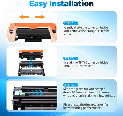 Compatible DR730 Drum Unit Replacement for Brother DR-730 DR 730 Compatible for HL-L2350DW HL-L2370DW HL-L2395DW HL-L2325DW HL-L2390DW DCP-L2550DW MFC-L2750DW MFC-L2710DW Printer