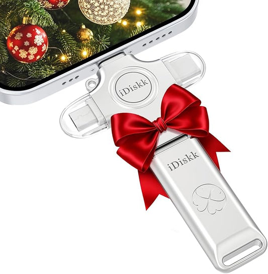 iDiskk USB 3.0 Flash Drive 128GB for iPhone,External Memory Photo Keeper Storage Stick for Picture/Video/Data Saver,Backup for iPad Android, Mac & PC