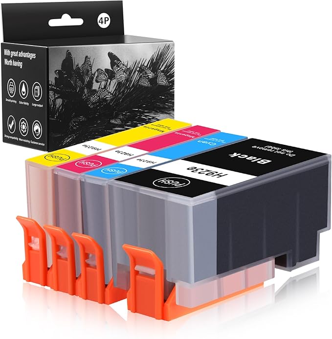 923XL 923e Ink Cartridges for HP OfficeJet Pro 8135 8130 8139 8138 8122 8120 8124 8125 8130 8132 8134 Printers (4 Pack with Chip)