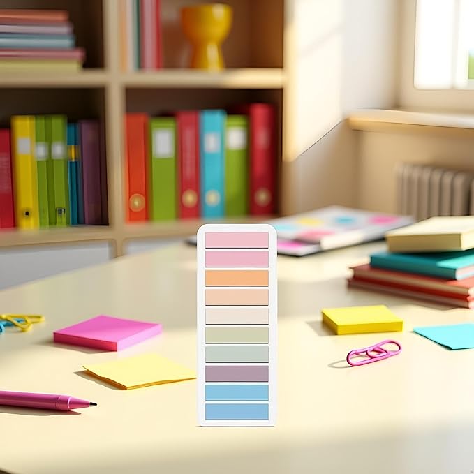 200 Pcs Sticky Index Tabs, Page Markers Notes Tabs Writable and Repositionable Book Flags Tabs Strip Index Tabs for Page Marking Classify File Self-Stick Notes (Pink)