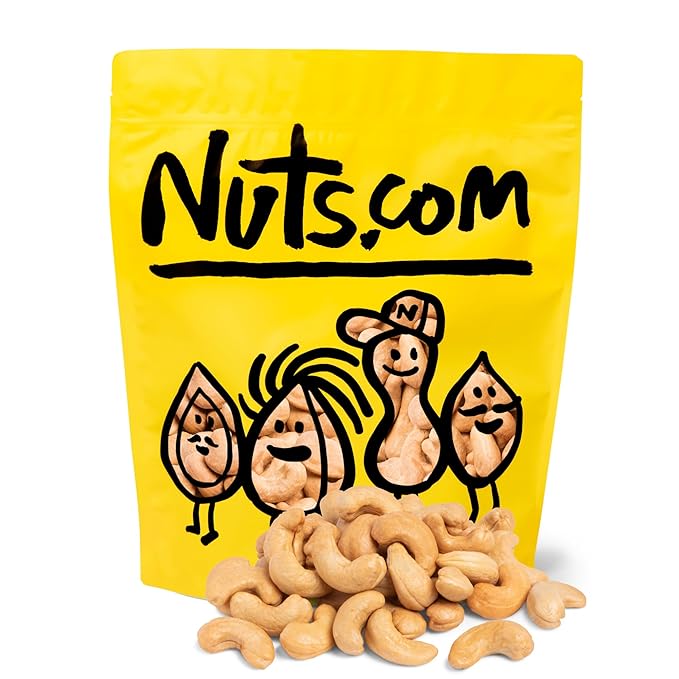 Roasted Cashews (Lightly Salted, 2lb) & Dried Apricots (No Sugar Added, 2lb) – Vegan, Gluten-Free Snacks – Rich in Fiber, Protein & Potassium – Perfect for On-the-Go, Office, & Home Snacking