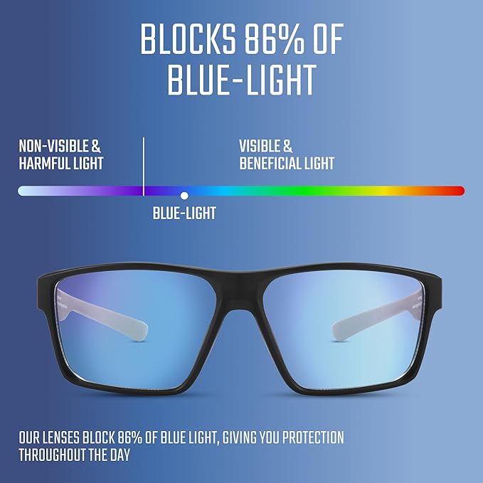 Titan Gaming Glasses, Anti Blue Light Glasses Men, UV400 Protection Blue Light Blocking Glasses for Computer Eye Strain