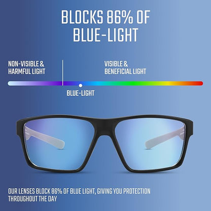 Titan Gaming Glasses, Anti Blue Light Glasses Men, UV400 Protection Blue Light Blocking Glasses for Computer Eye Strain