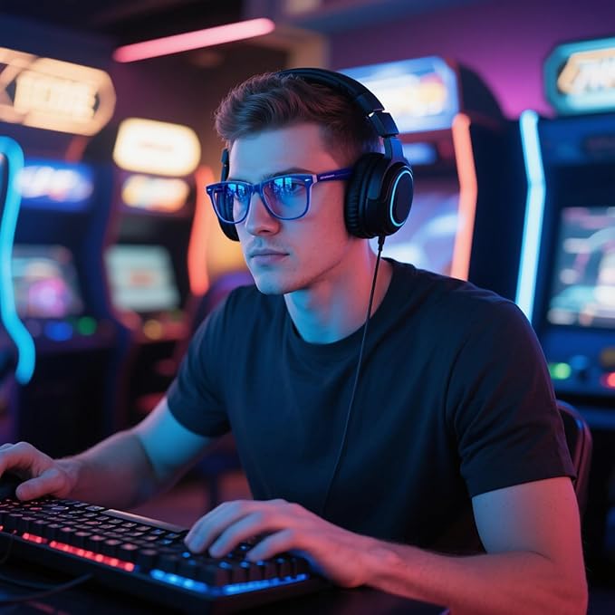 99.9% Blue Light Blocking Glasses For Men Women Anti-Fatigue Computer Gaming Sleep Glasses Reduce Eye Strain