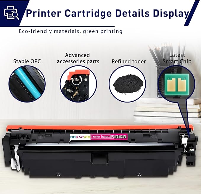 210X 210A Toner Cartridge 4Pack Compatible Replacement for HP 210X 210A W2100A Toner Cartridge Work with Color LaserjetPro MFP 4301fdw 4301fdn Pro 4201dn 4201dw Printers Ink lW2100X,B/Y/C/M with Chip