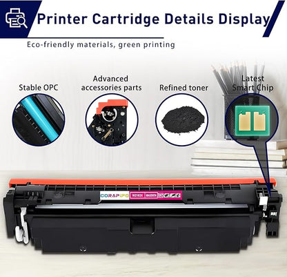 210X 210A Toner Cartridge 4Pack Compatible Replacement for HP 210X 210A W2100A Toner Cartridge Work with Color LaserjetPro MFP 4301fdw 4301fdn Pro 4201dn 4201dw Printers Ink lW2100X,B/Y/C/M with Chip