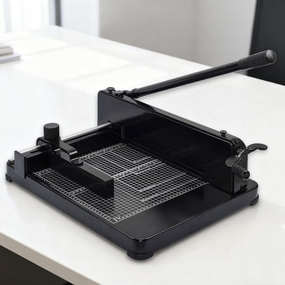 Heavy Duty Paper Cutter for A4 Paper, Guillotine Paper Cutter 12 Inch, 400 Sheet Capacity, Solid Steel Construction