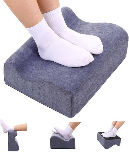 Foot Rest for Under Desk at Work,at Work Soft Ergonomic Footrest,Support Foot Pillow,Heel Chair,Leg Elevation Pillow (Blue)