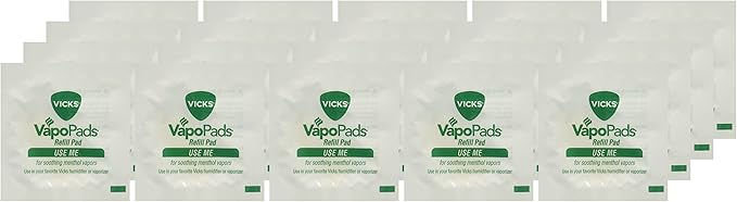 Vicks VapoPads Original Menthol Scent Refill Pads for Vicks Humidifiers and Sinus Inhalers,20 Count (Pack of 12)