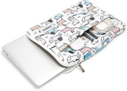 Kinmac 360° Protective Laptop Sleeve Case Bag Cover with Handle for MacBook Air 15 inch,15 inch-15.6 inch HP,Lenovo,Dell,ASUS,Acer Notebook Computer (Cartoon Dogs)