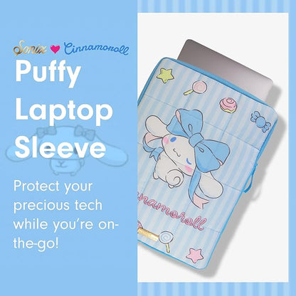 Sonix x Sanrio | Puffy Laptop Sleeve | 15-16 Inch, Quilted Pillow Puffer Laptop Carrying Case, Computer Sleeve | Cinnamoroll Lovely Ribbons