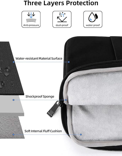 EVICIV Laptop Sleeve Case 19 inch, 360° Protective Handbags Portable Computer Cover Bag with Pocket Zipper for 17-19 inch Monitor Laptop HP Dell Lenovo Surface Notebook PC Books (Black)