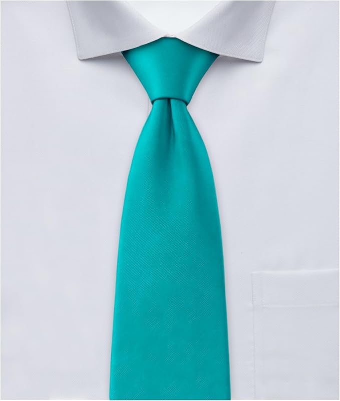 Jacob Alexander Solid Color Mens Tie - Soft-lined Necktie - Timeless Formal Look for Weddings and Business - (Regular Size)