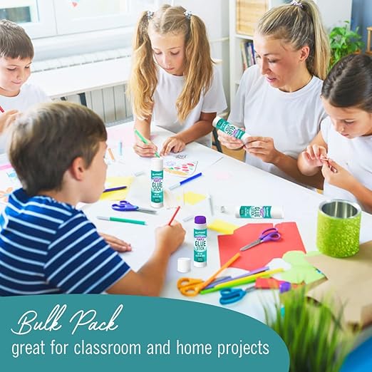Glue Sticks Bulk Classroom, White Glue Sticks for Kids 24 Count, 1.3 Ounce, Washable All Purpose, for Kids, School and Home