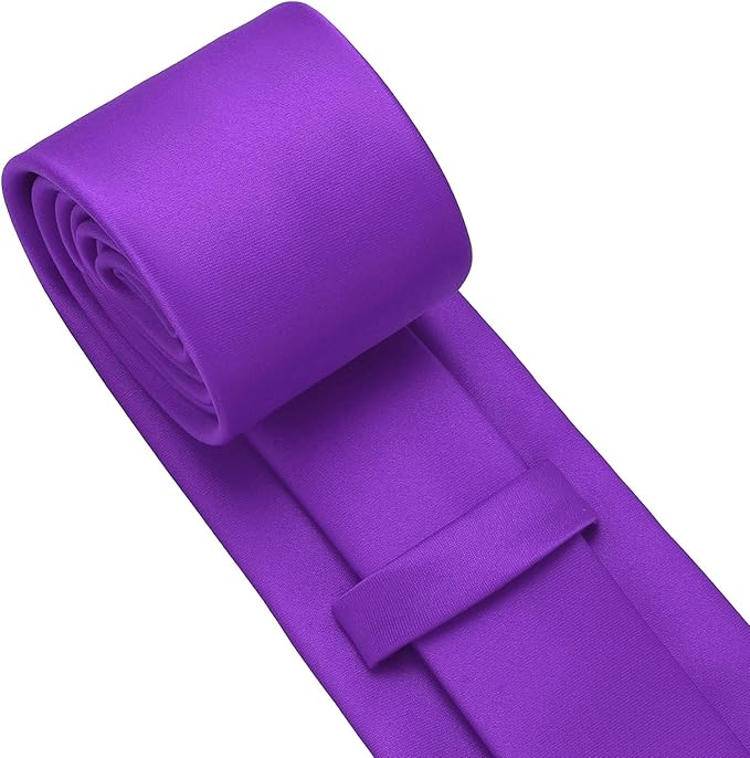 PenSee Men's Tie Set Solid Pure Color 3.15" (8CM) Classic Formal Plain Necktie and Pocket Square Set For Men