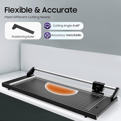 Professional Rotary Trimmer, Guillotine Trimmer, Rotary Paper Cutter for Offices, Schools and Crafts