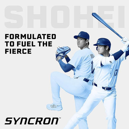 Syncron Pre Workout Sports Drink Endorsed by Shohei Ohtani, Aluminum Bottled, Sugar Free Pre Workout with L Arginine, L Citrulline & BCAAs, Pre Workout Energy Shot, Watermelon Kiwi, 6 Pack, 2 oz