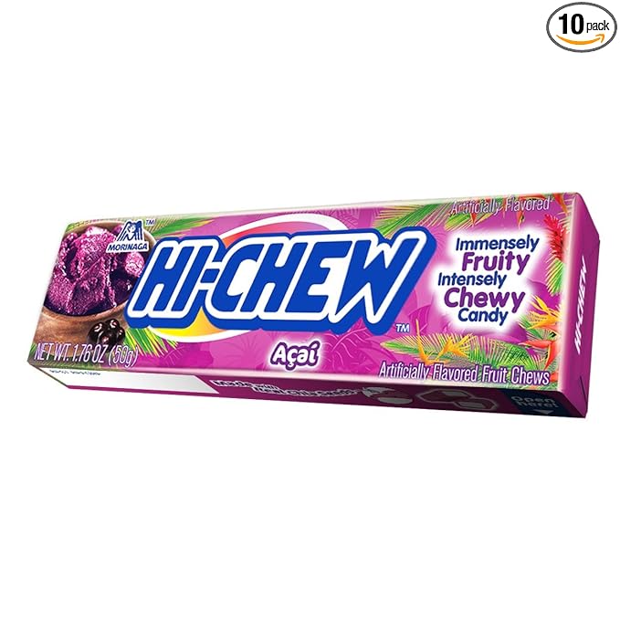 Hi-Chew Sensationally Chewy Japanese Fruit Candy, Acai, 1.76 Ounce (Pack of 10)