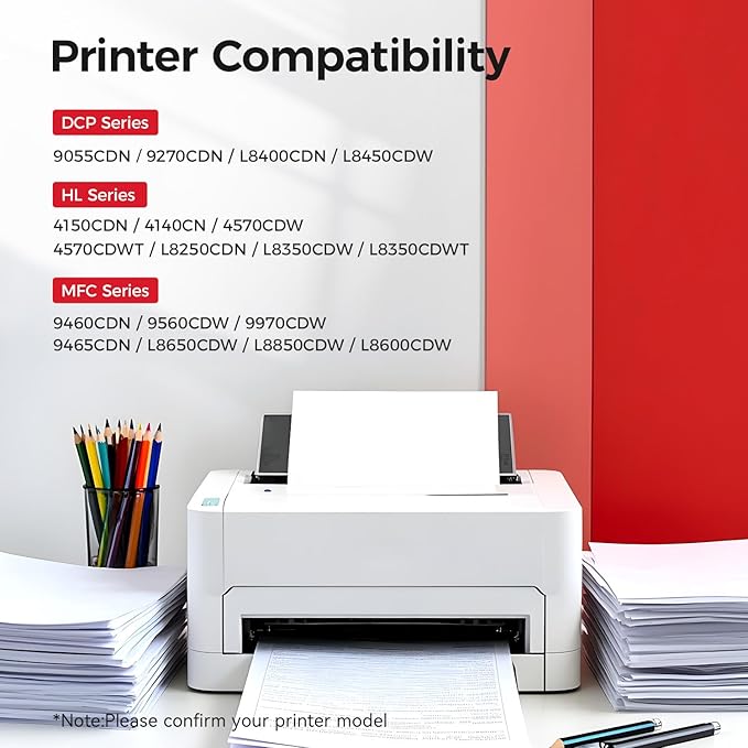 DR331CL Drum Unit Printer Replacement Compatible for Brother DR-331CL Imaging Drum MFC-L8850CDW HL-L8350CDW MFC-L8600CDW HL-4150CDN MFC-9970CDW DCP-L8400 9050 9055 L8450 HL-L8250 L8650 L8850 4570CDW