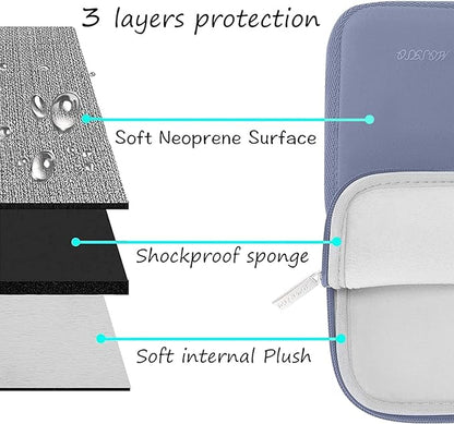 MOSISO Laptop Case 13.3 inch, 13-13.3 inch Laptop Sleeve Bag Compatible with MacBook Air/Pro 13/Pro 14 M5 M4 M3 M2 M1, HP Dell ASUS Lenovo, Neoprene Computer Sleeve Bag with Small Case, Lavender Gray