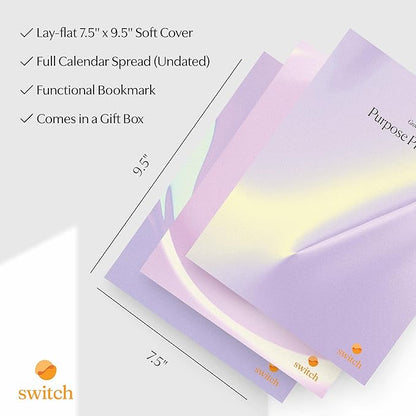 Switch Research Purpose Planner Bundle: Complete Psychologist-Backed Goal Planner Set for Developing a Life of Purpose - 3 Undated Productivity Planner Books - Guided Prompts, Techniques, and Insights