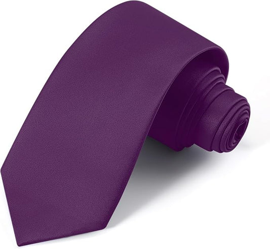 Black Ties For Men Solid Pure Color Formal Neckties 3.15" (8CM) Men's Tie for Business and Wedding with Gift Box