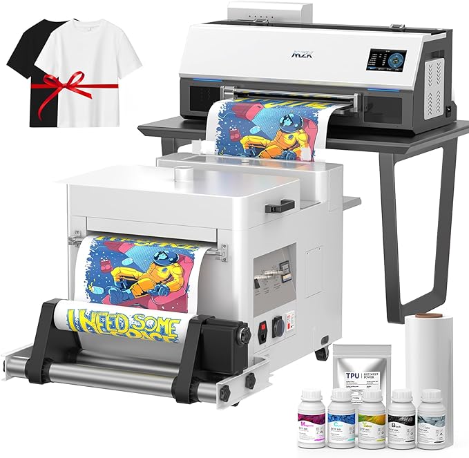 MZK A3 Plus DTF Printer XP600 Doubled-Speed,13+" DTF Film,Built-in Holiday Automatic Timed Cleaning Printhead,LED Multi-Function Fouch Screen,Film Cutter,White Ink Circulation,Gift Ink 2 Year