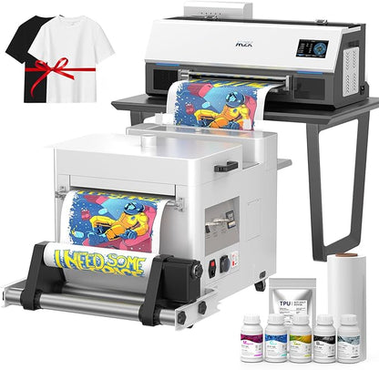 MZK A3 Plus DTF Printer XP600 Doubled-Speed,13+" DTF Film,Built-in Holiday Automatic Timed Cleaning Printhead,LED Multi-Function Fouch Screen,Film Cutter,White Ink Circulation,Gift Ink 2 Year