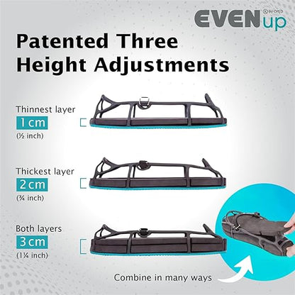 EVENup - Shoe Lift for Walking Boot I Adult Size Medium I Shoe Balancer for Use with Fracture Boots or Leg Length Discrepancy I 3 Adjustable Heights for Gait Improvement I Shoe Leveler, Shoe Riser