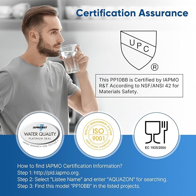 PUREPLUS 5 Micron 10" x 4.5" Whole House Sediment Home Water Filter Replacement Cartridge for Culligan RFC-BBSA, HD-950, WFHD13001B, W15-PR, GXWH30C, GXWH35F, Aqua-Pure AP817, PP10BB, 2PACK