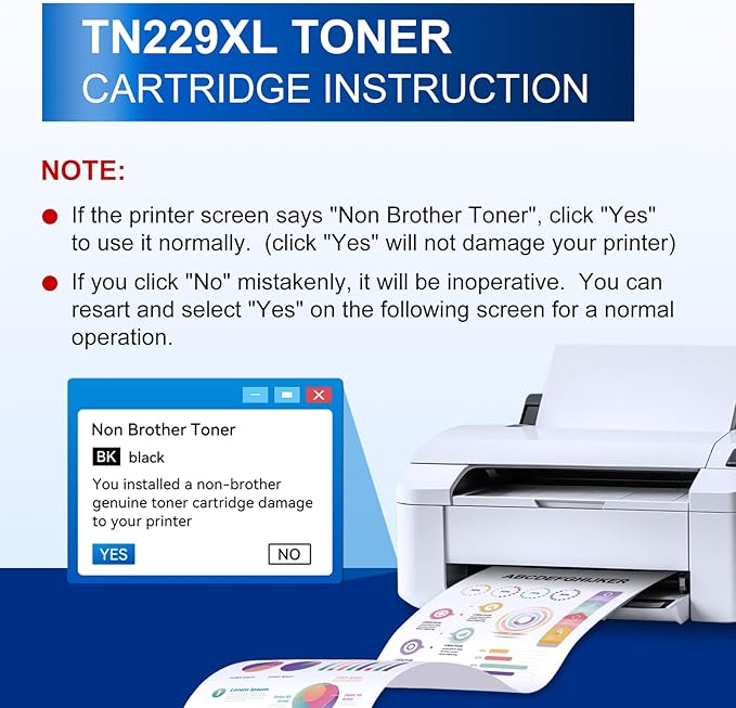 InkNI Compatible TN229XL TN229 MFC-L3780CDW Toner Cartridges Replacement for Brother TN229XL TN229 TN 229XL TN-229 for HL-L3280CDW HL-L3220CDW HL-L3300CDW MFC-L3720CDW HL-L3295CDW Printer (5 Pack)