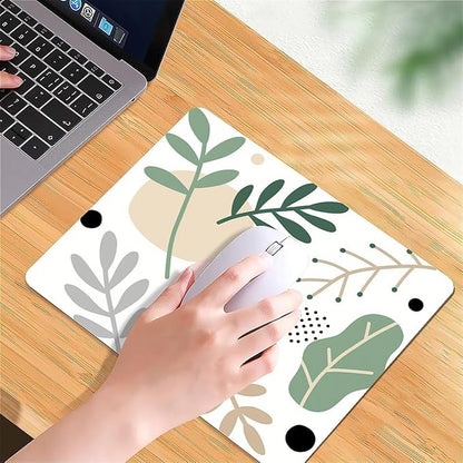 Square Mouse Pad Tropical Plants, Personalized Premium-Textured Custom Mouse Mat Design, Washable Mousepad Cloth, Non-Slip Rubber Base Computer Mouse Pads for Wireless Mouse