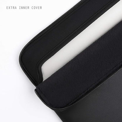 Comfyable Slim Protective Laptop Sleeve Compatible with 13/13.3/14 Inch MacBook Air & MacBook Pro, Mac Travel Case, Laptop Pouch, Slim PU Leather Cover M4/M3/M2/M1 2025-2021, Black
