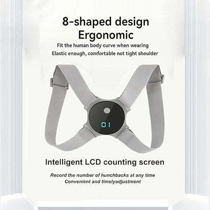 Smart Posture Corrector - Adjustable Upper Back Brace with Vibration Intelligent Posture Reminder, Posture Trainer for Kids, Help to Keep Right Posture (J3000)