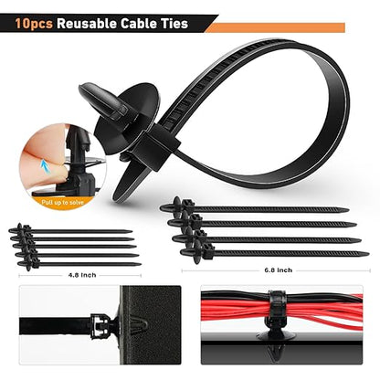 GOOACC 900Pcs Plastic Rivets and Auto Body Fasteners Assortment -24 Most Popular Sizes Nylon Bumper Clips with 10 Cable Ties for GM, Ford, Chrysler, Toyota, Honda, Nissan, Mazda, Chevy, Jeep, etc.