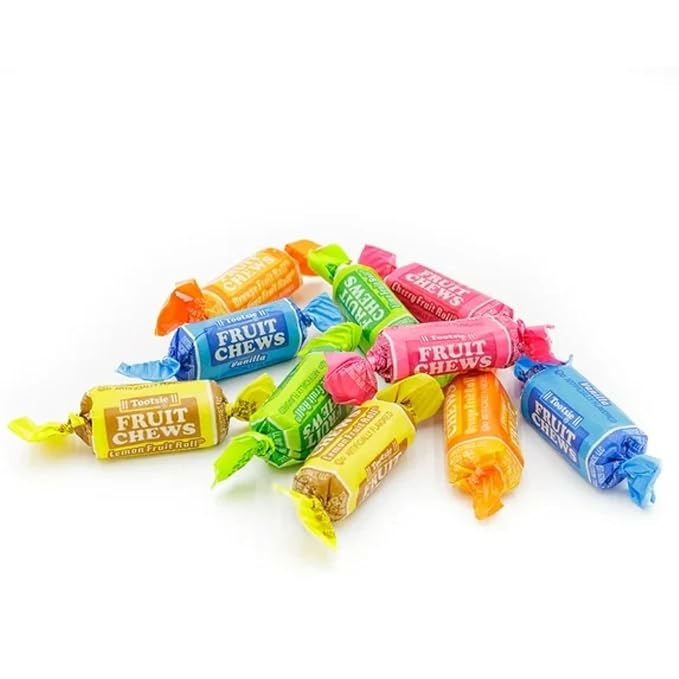 Holiday Tootsie Roll Fruit Chews American Holiday Candy Fruity Favorites Party Mix Bag Soft And Chewy Taffy Midgees Individually Wrapped Assorted Flavor Variety 8 Lbs (128 oz) - Made In USA