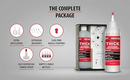 STARBOND Thick CA Glue Complete Refill Kit (453-gram) - Premium Cyanoacrylate Glue for Mitre Joint Bonding, Woodworking, Carpentry, Archery Fletching, 16 oz