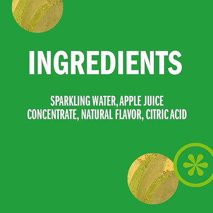 IZZE Sparkling Water Juice Beverage Blend, Apple, No Sugar Added, 8.4 FL OZ, 24 Cans