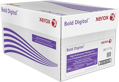 Xerox® Bold Digital™ Printing Paper, 6 Reams, Letter Size (8 1/2" x 11"), 100 (U.S.) Brightness, 100 Lb Cover (270 gsm),