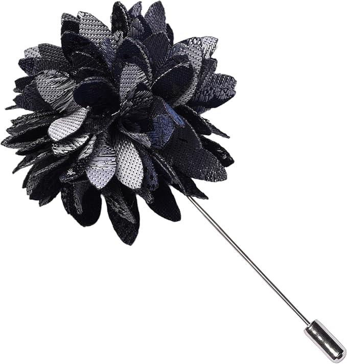 GUSLESON 3.15"（8cm） Mens Floral Tie and Lapel Pin Necktie Hankerchief Cufflinks Set for Men